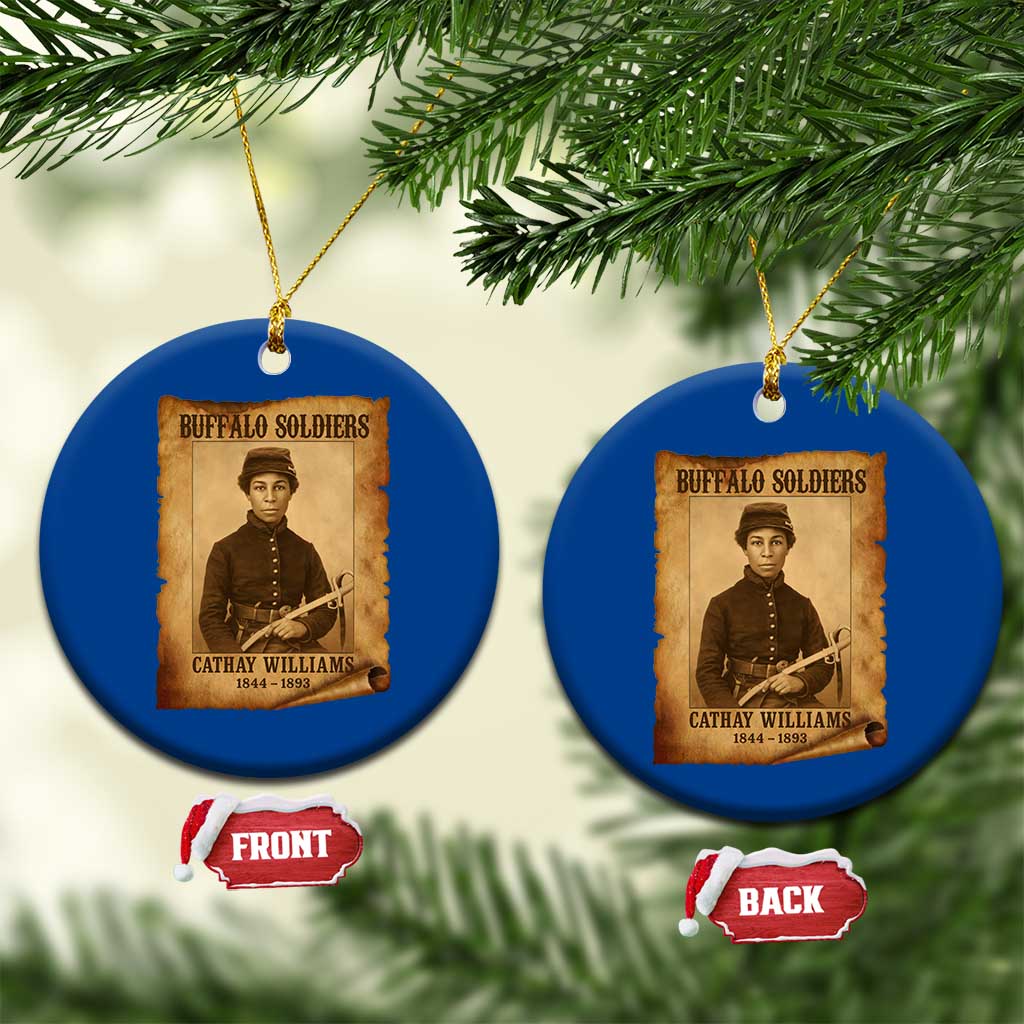 Cathay Williams Ceramic Ornament Buffalo Soldier First African American Female Soldier - Wonder Print Shop
