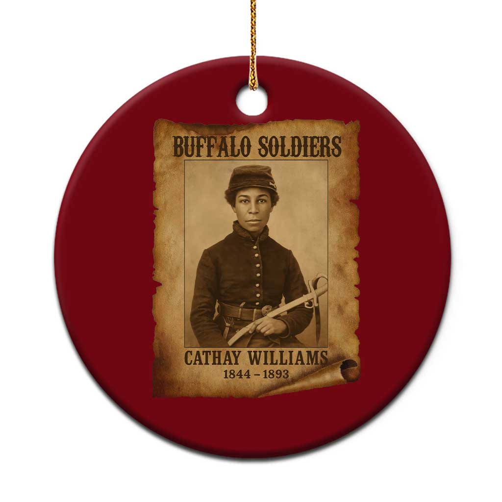 Cathay Williams Ceramic Ornament Buffalo Soldier First African American Female Soldier - Wonder Print Shop