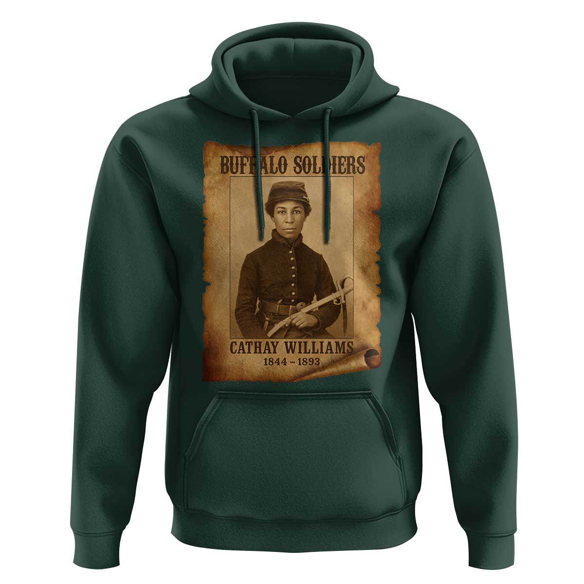 Cathay Williams Hoodie Buffalo Soldier First African American Female Soldier - Wonder Print Shop
