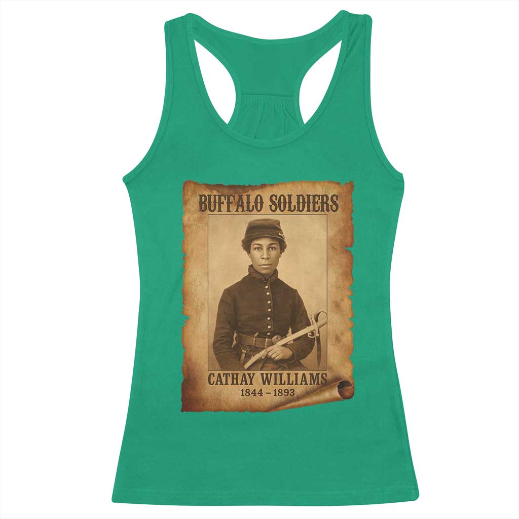 Cathay Williams Racerback Tank Top Buffalo Soldier First African American Female Soldier - Wonder Print Shop