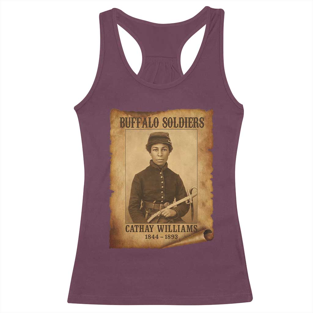 Cathay Williams Racerback Tank Top Buffalo Soldier First African American Female Soldier - Wonder Print Shop