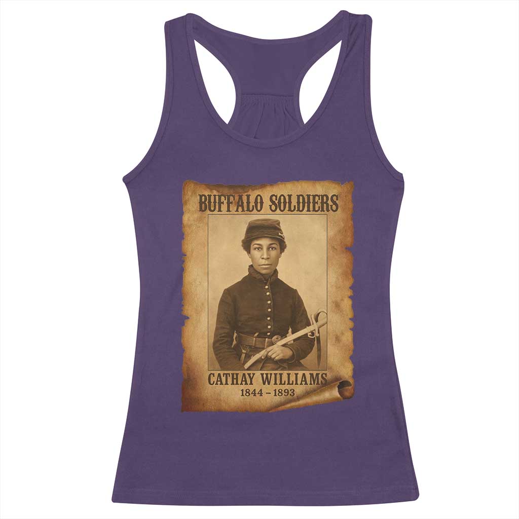 Cathay Williams Racerback Tank Top Buffalo Soldier First African American Female Soldier - Wonder Print Shop