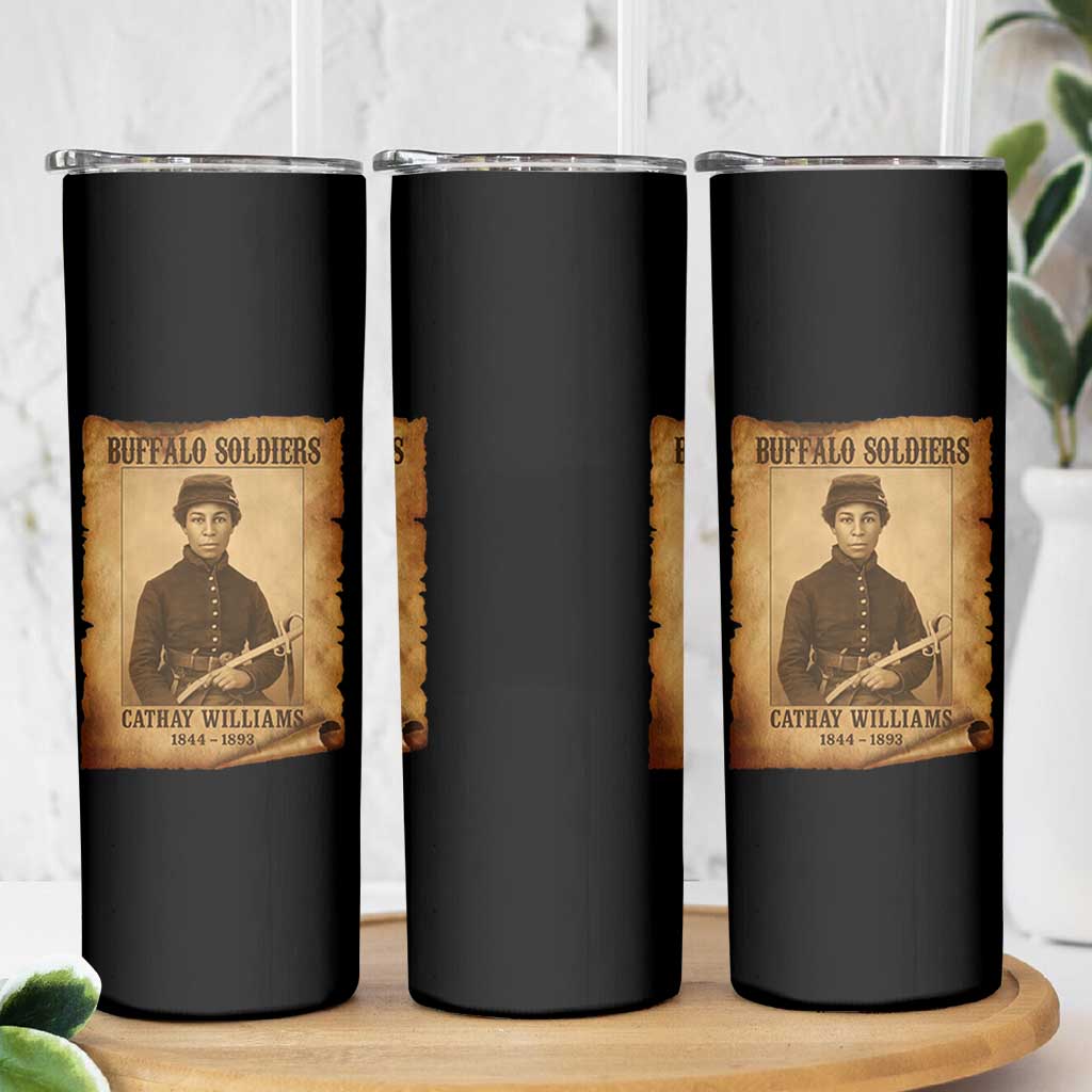 Cathay Williams Skinny Tumbler Buffalo Soldier First African American Female Soldier - Wonder Print Shop