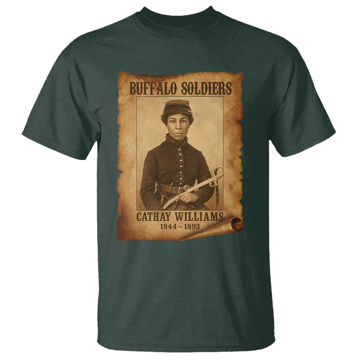 Cathay Williams T Shirt Buffalo Soldier First African American Female Soldier - Wonder Print Shop