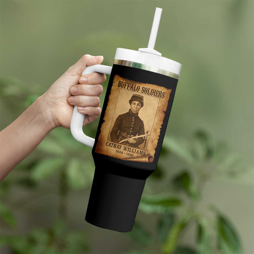Cathay Williams Tumbler With Handle Buffalo Soldier First African American Female Soldier - Wonder Print Shop