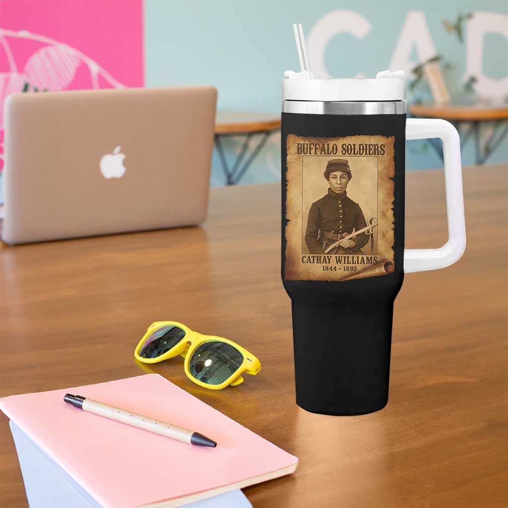 Cathay Williams Tumbler With Handle Buffalo Soldier First African American Female Soldier - Wonder Print Shop