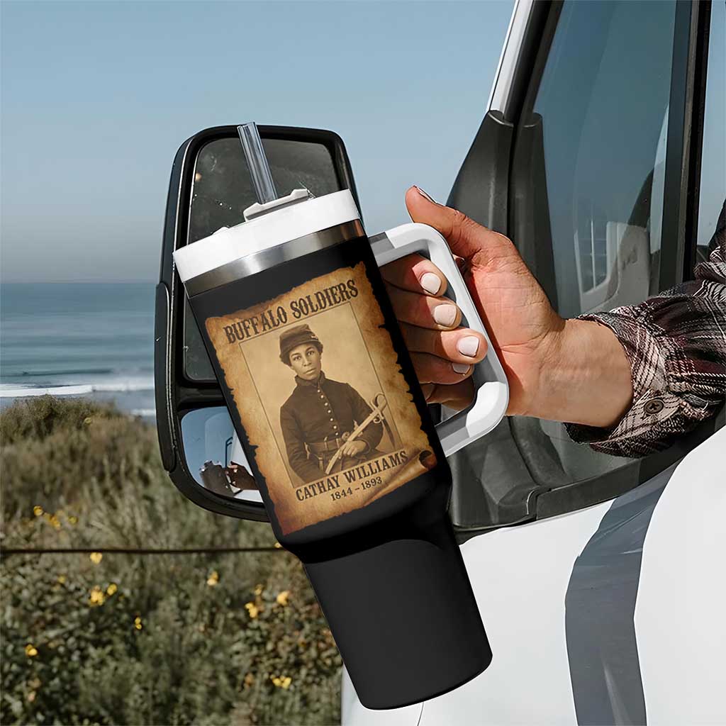 Cathay Williams Tumbler With Handle Buffalo Soldier First African American Female Soldier - Wonder Print Shop