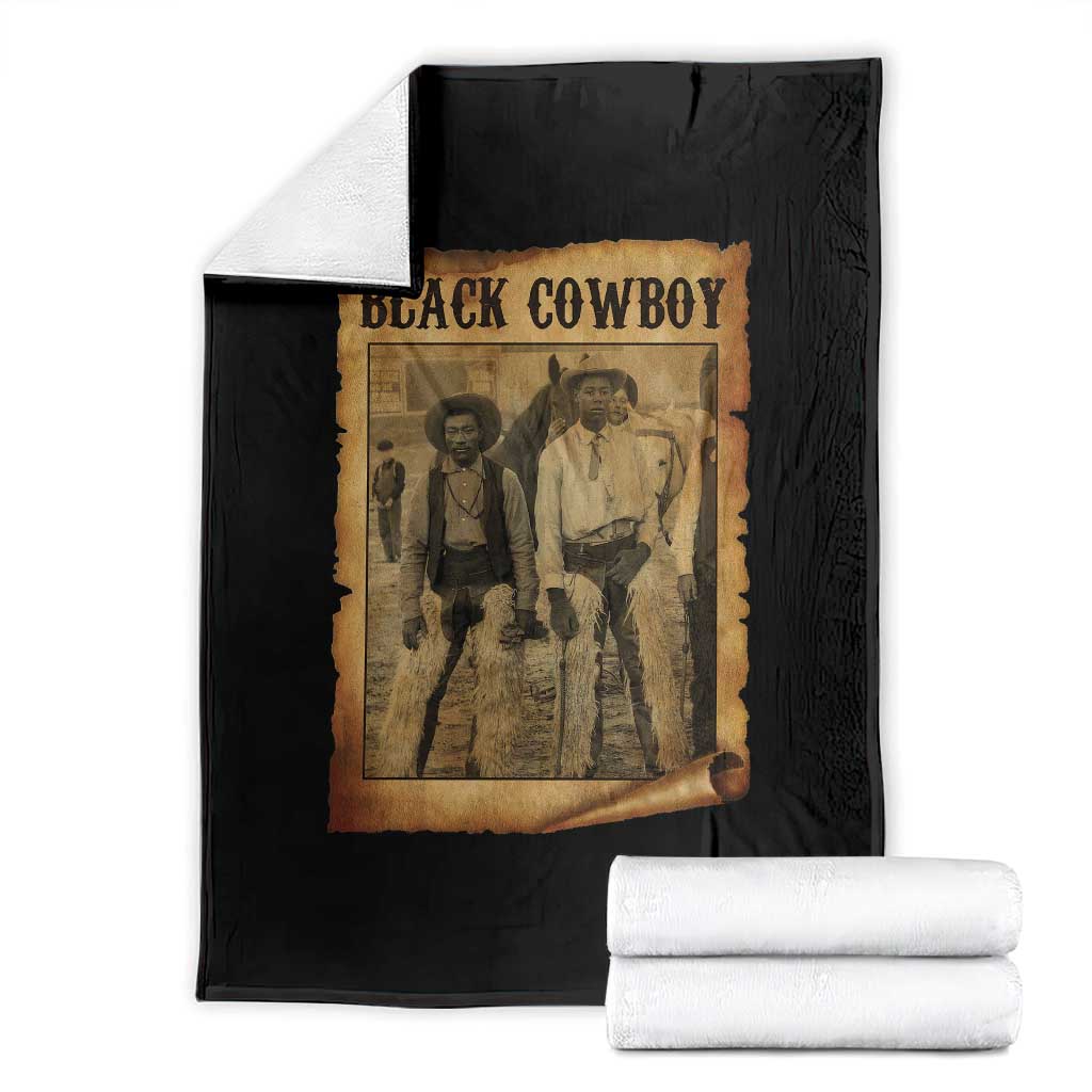 Black Cowboys Throw Blanket Vintage African American Western Black History - Wonder Print Shop