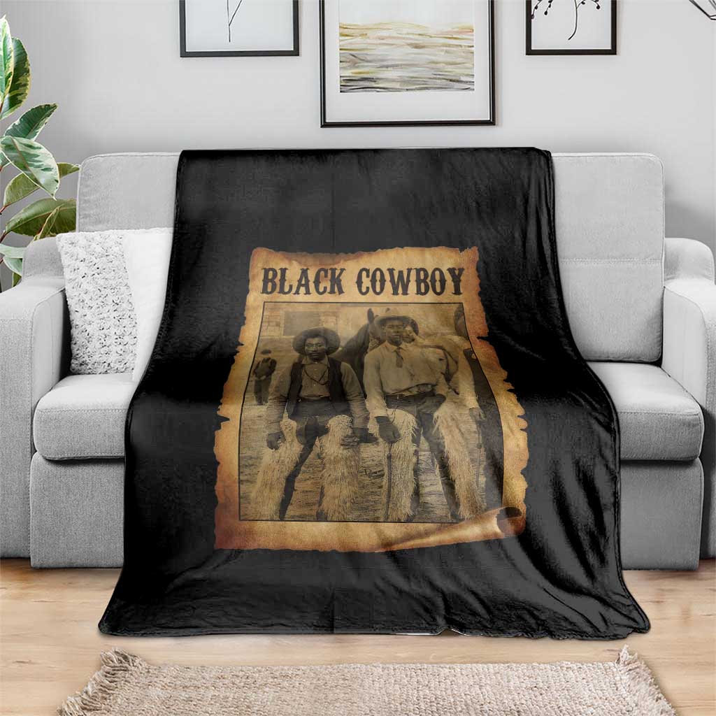 Black Cowboys Throw Blanket Vintage African American Western Black History - Wonder Print Shop
