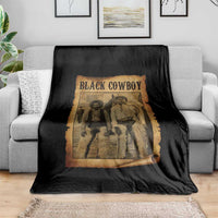 Black Cowboys Throw Blanket Vintage African American Western Black History - Wonder Print Shop