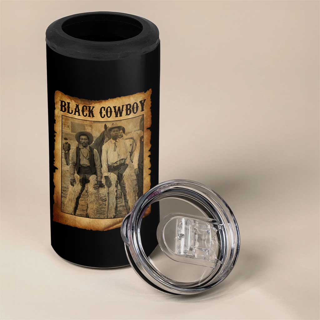 Black Cowboys 4 in 1 Can Cooler Tumbler Vintage African American Western Black History - Wonder Print Shop