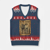 Black Cowboys V-Neck Knit Sweater Vest Vintage African American Western Black History - Wonder Print Shop