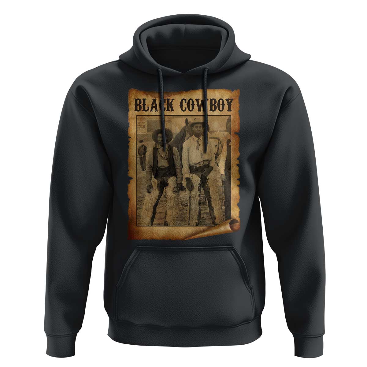 Black Cowboys Hoodie Vintage African American Western Black History - Wonder Print Shop