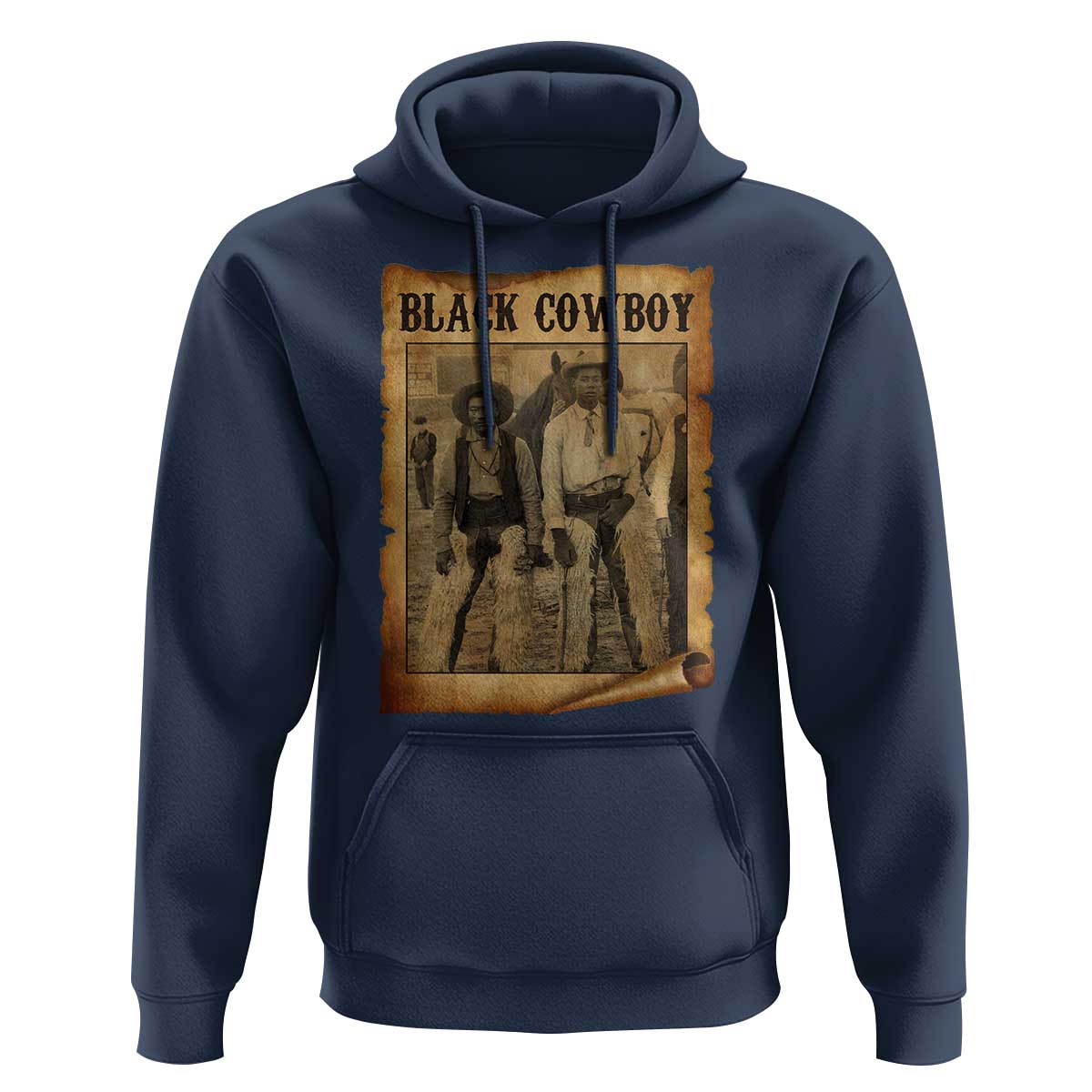 Black Cowboys Hoodie Vintage African American Western Black History - Wonder Print Shop