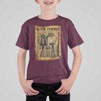 Black Cowboys T Shirt For Kid Vintage African American Western Black History - Wonder Print Shop