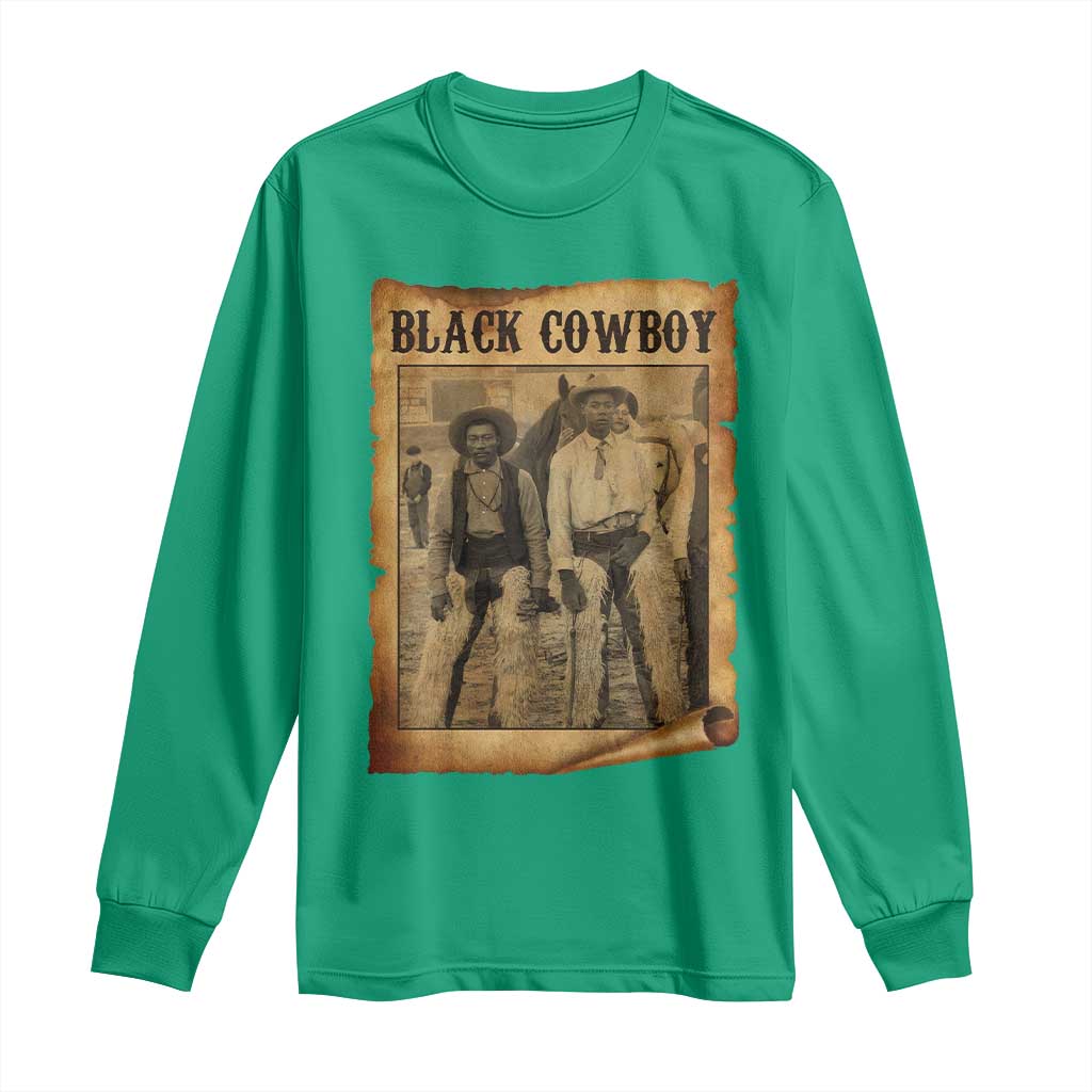 Black Cowboys Long Sleeve Shirt Vintage African American Western Black History - Wonder Print Shop