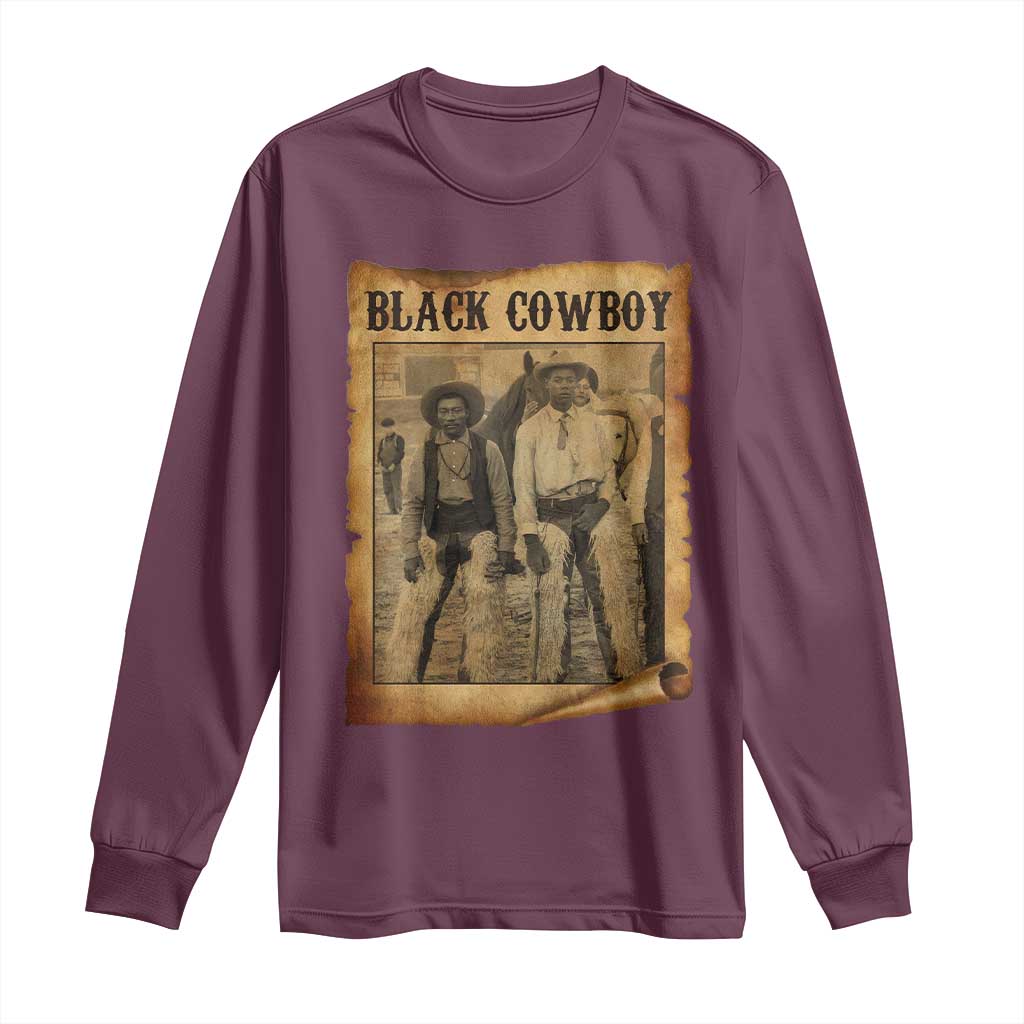 Black Cowboys Long Sleeve Shirt Vintage African American Western Black History - Wonder Print Shop