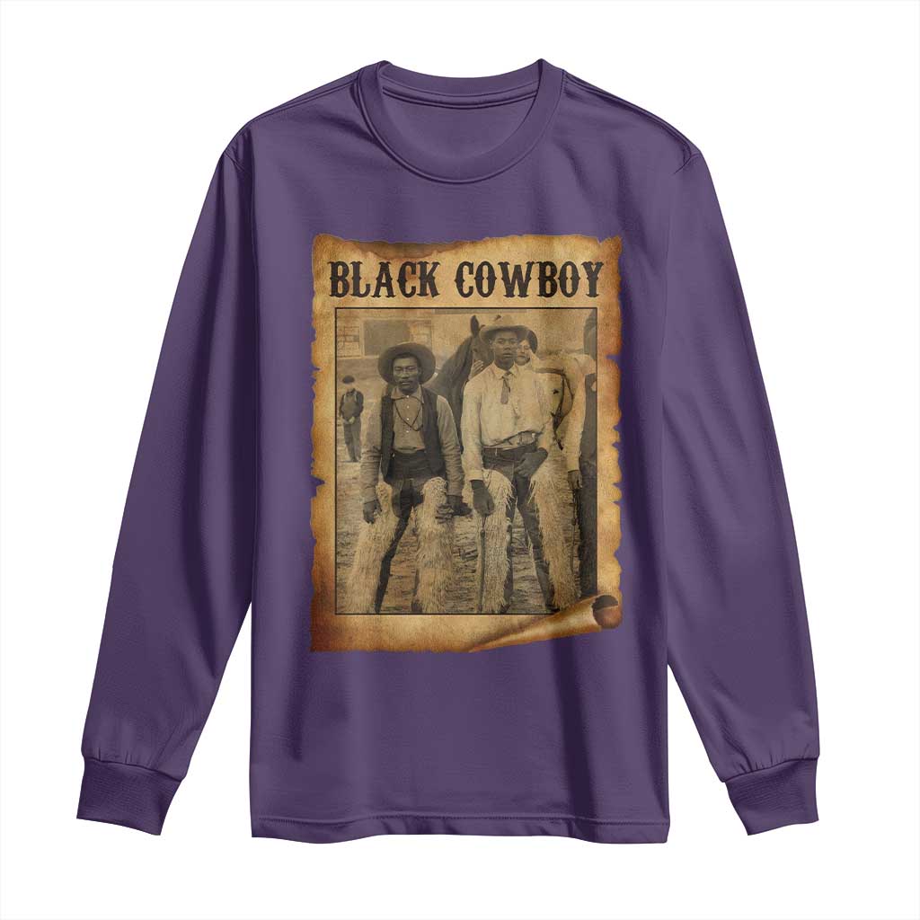 Black Cowboys Long Sleeve Shirt Vintage African American Western Black History - Wonder Print Shop
