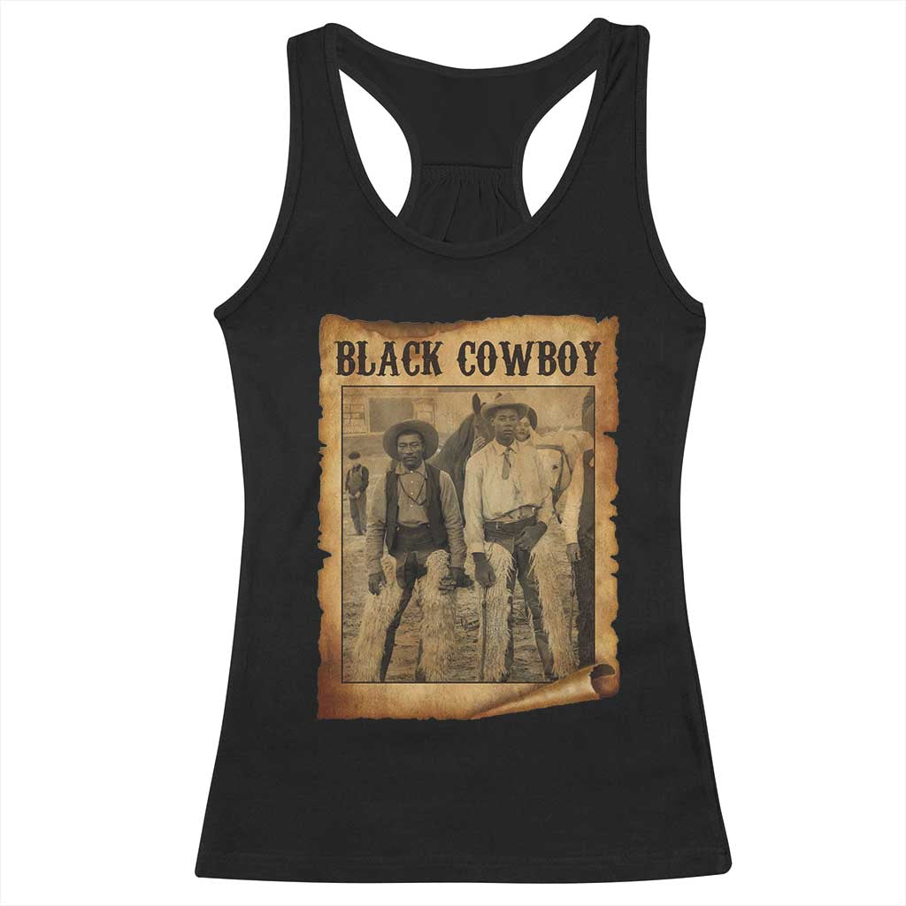 Black Cowboys Racerback Tank Top Vintage African American Western Black History - Wonder Print Shop