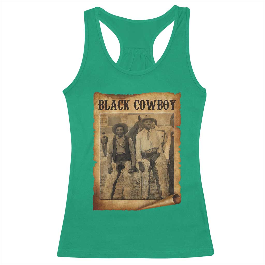 Black Cowboys Racerback Tank Top Vintage African American Western Black History - Wonder Print Shop