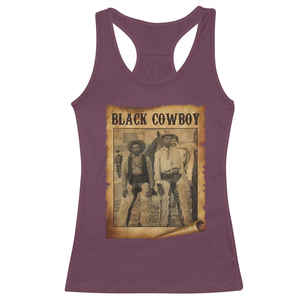 Black Cowboys Racerback Tank Top Vintage African American Western Black History - Wonder Print Shop