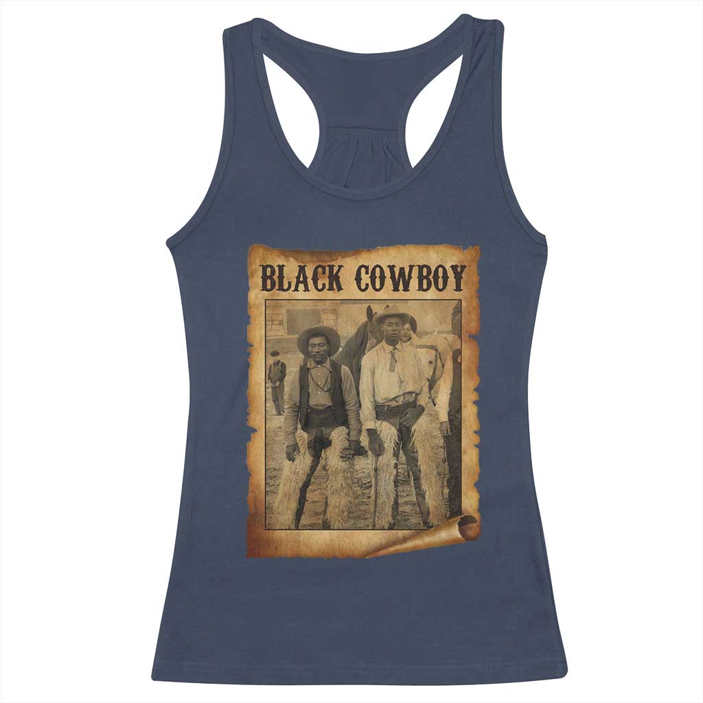 Black Cowboys Racerback Tank Top Vintage African American Western Black History - Wonder Print Shop