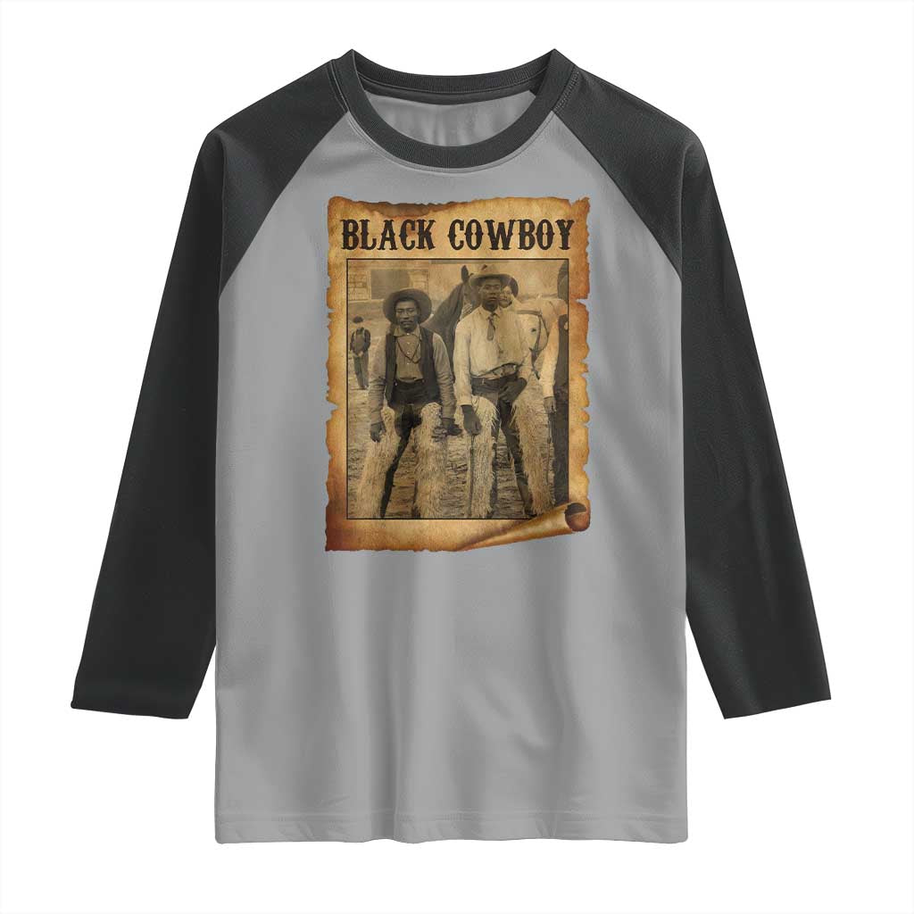 Black Cowboys Raglan Shirt Vintage African American Western Black History - Wonder Print Shop