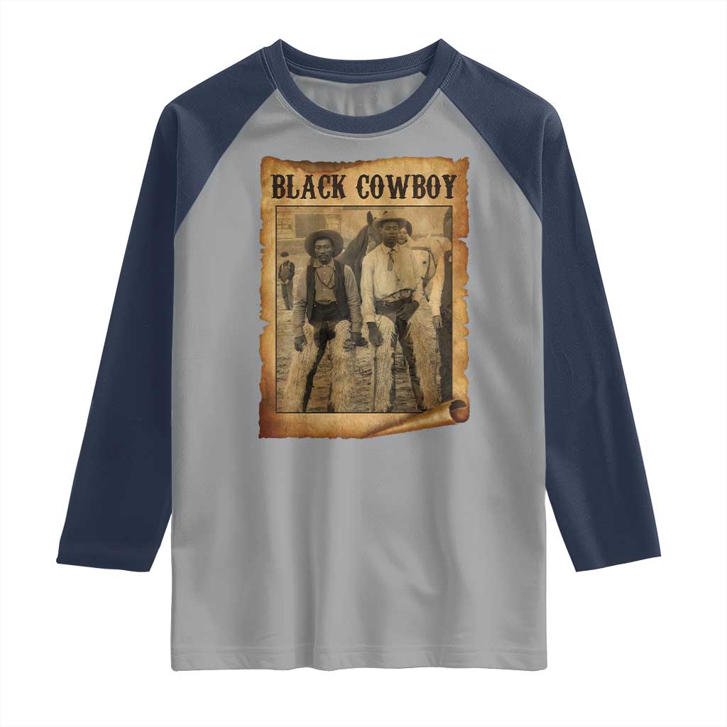 Black Cowboys Raglan Shirt Vintage African American Western Black History - Wonder Print Shop