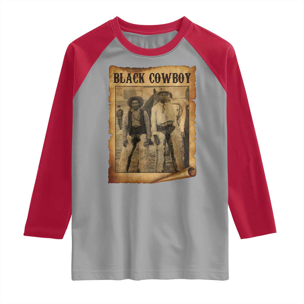 Black Cowboys Raglan Shirt Vintage African American Western Black History - Wonder Print Shop