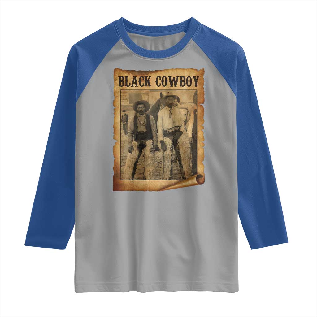 Black Cowboys Raglan Shirt Vintage African American Western Black History - Wonder Print Shop