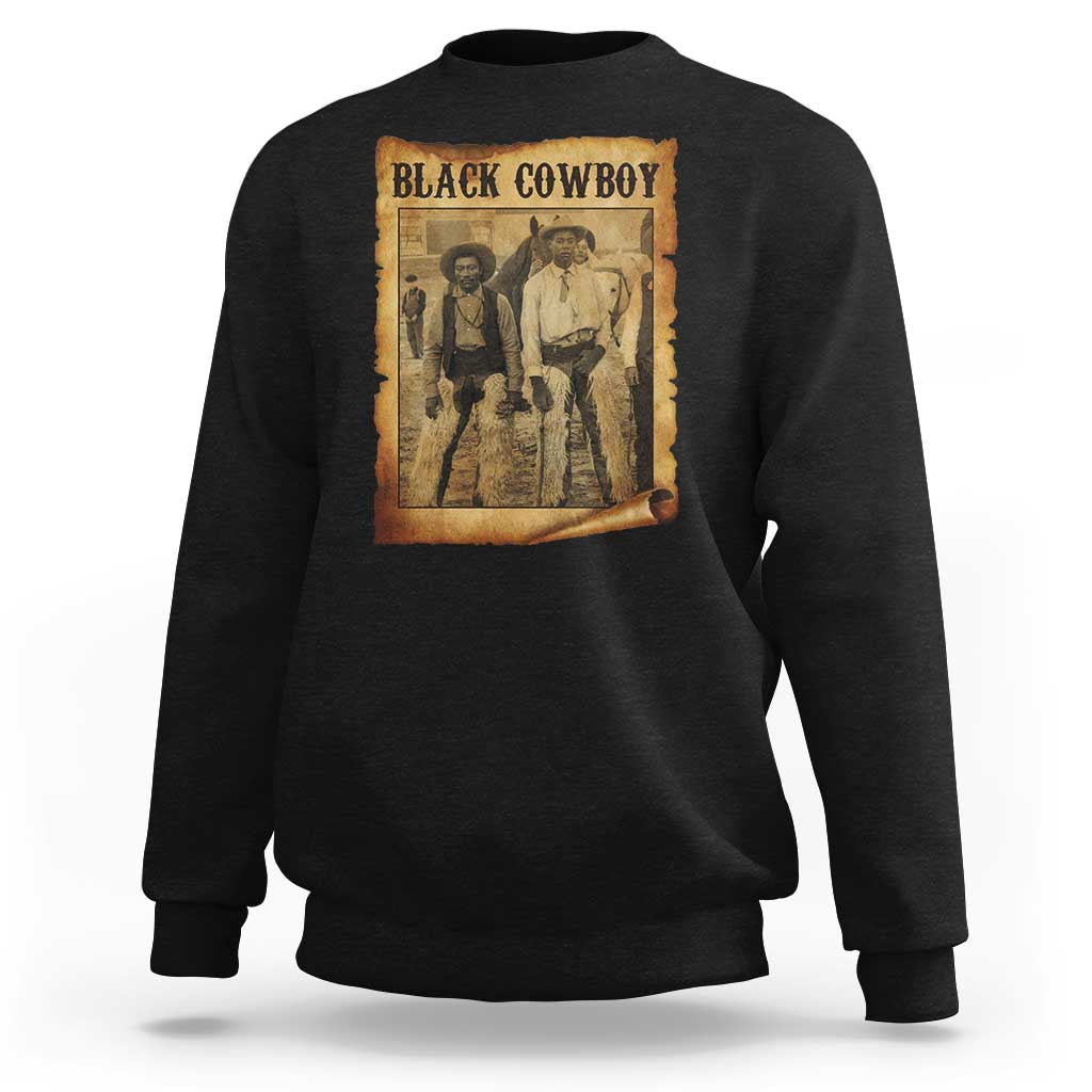 Black Cowboys Sweatshirt Vintage African American Western Black History - Wonder Print Shop