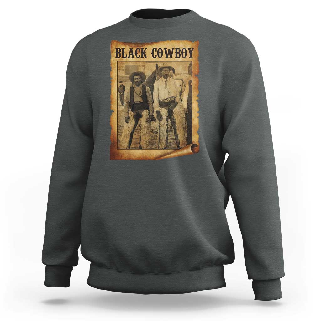 Black Cowboys Sweatshirt Vintage African American Western Black History - Wonder Print Shop