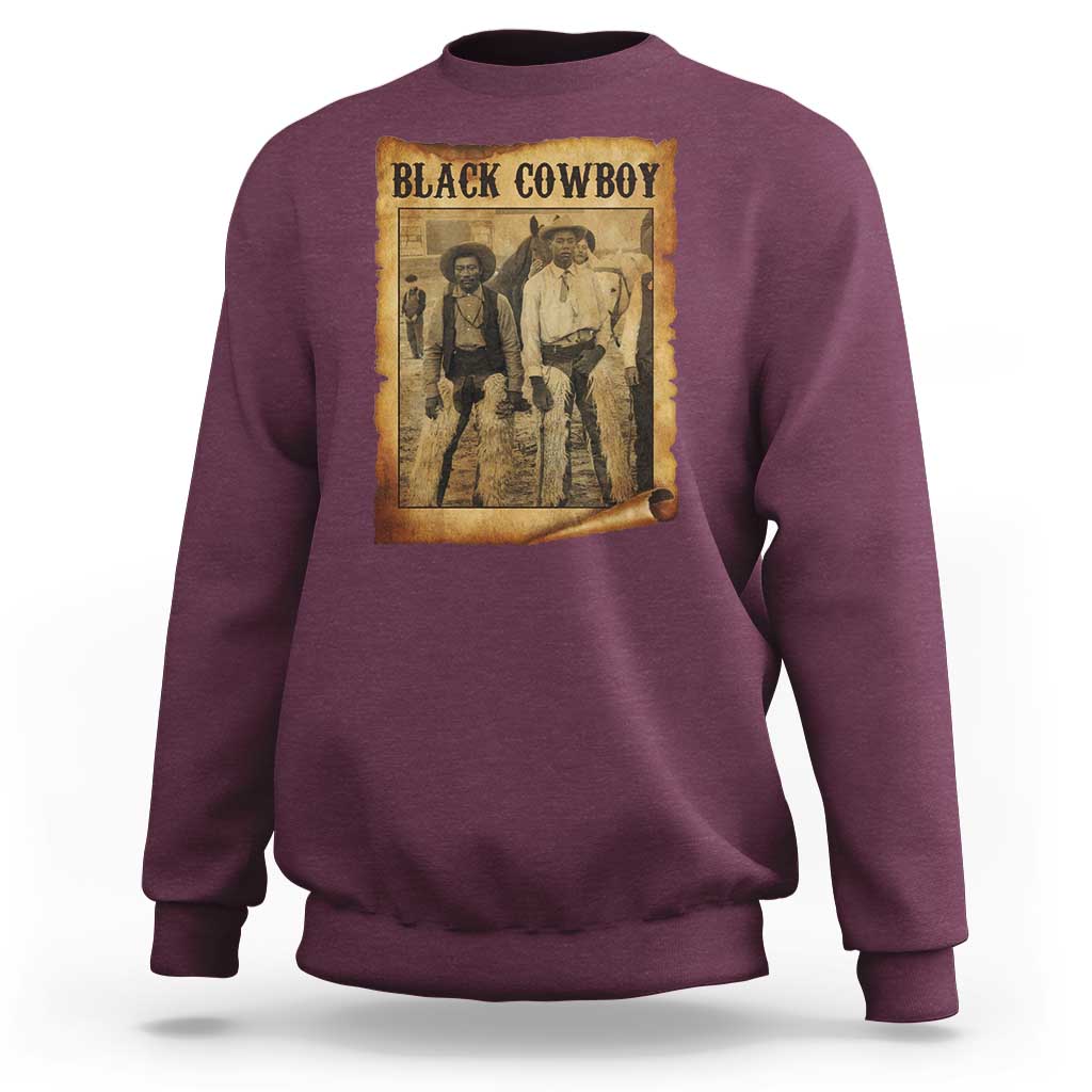 Black Cowboys Sweatshirt Vintage African American Western Black History - Wonder Print Shop