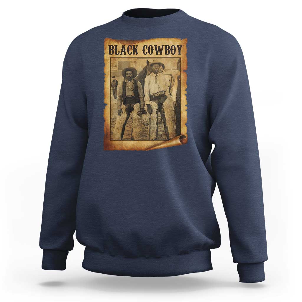 Black Cowboys Sweatshirt Vintage African American Western Black History - Wonder Print Shop