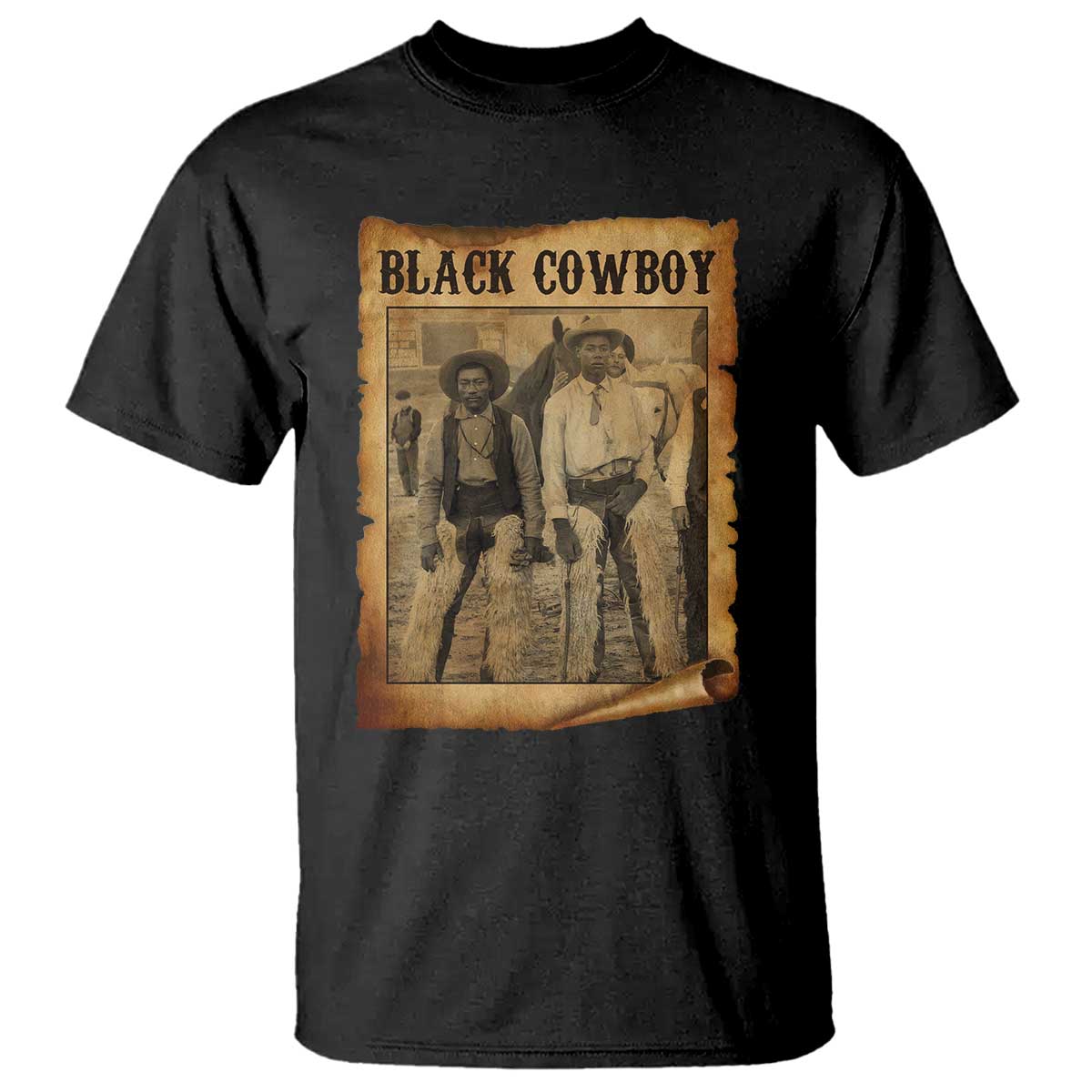 Black Cowboys T Shirt Vintage African American Western Black History - Wonder Print Shop