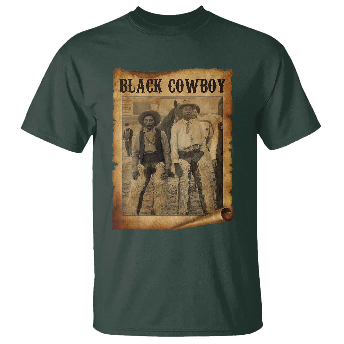 Black Cowboys T Shirt Vintage African American Western Black History - Wonder Print Shop