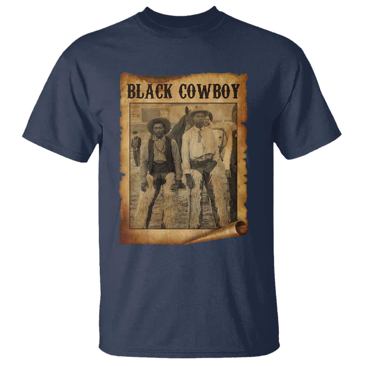 Black Cowboys T Shirt Vintage African American Western Black History - Wonder Print Shop