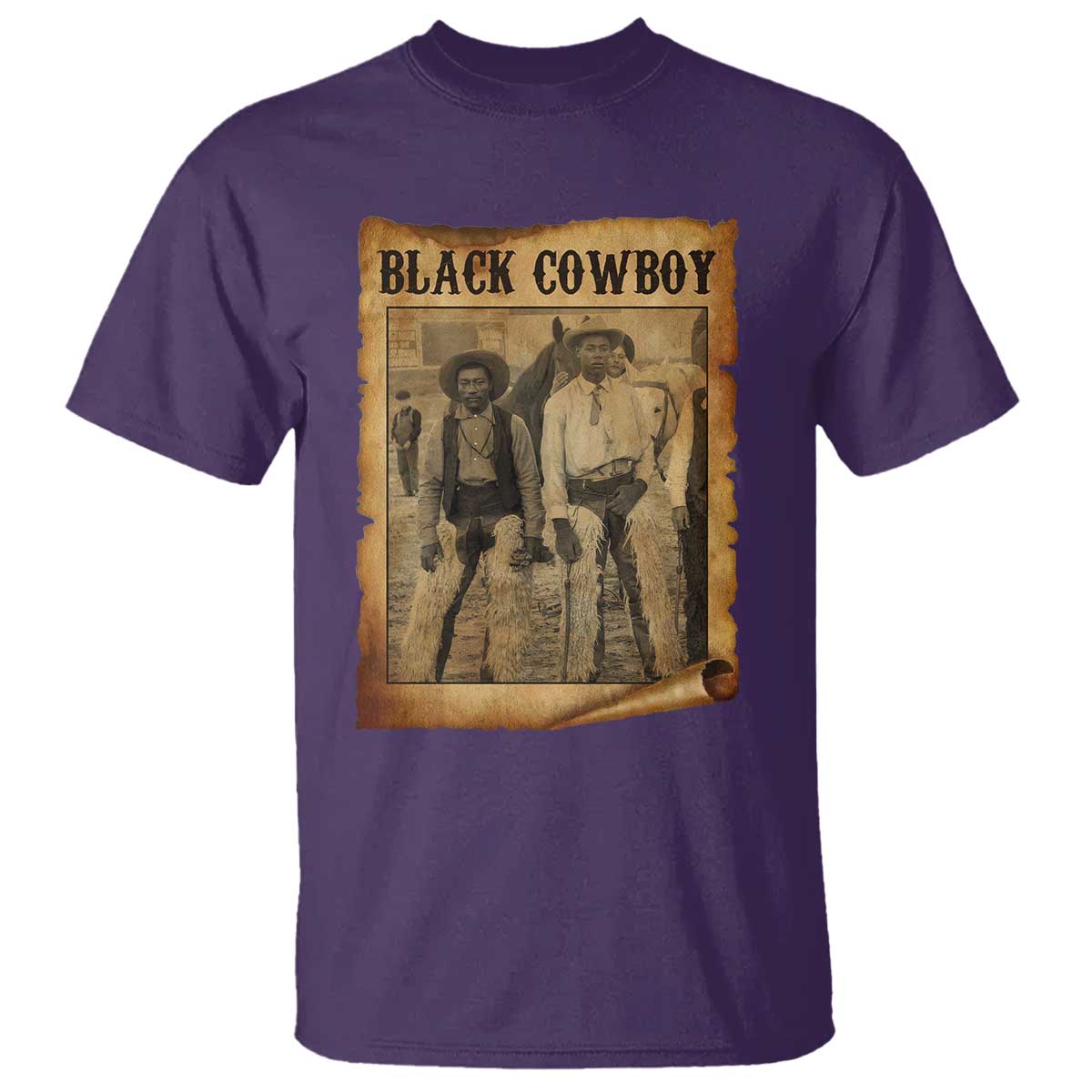 Black Cowboys T Shirt Vintage African American Western Black History - Wonder Print Shop