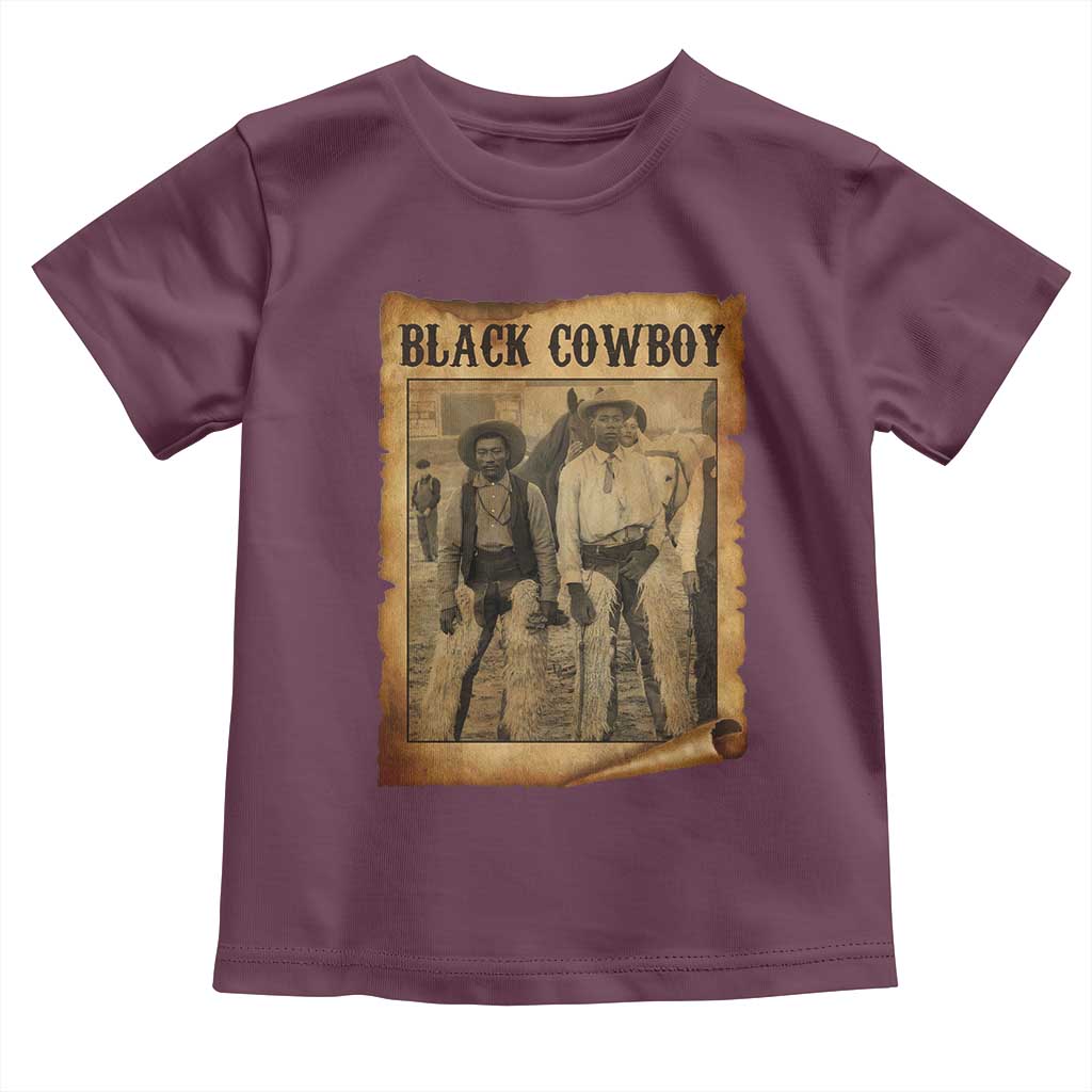 Black Cowboys Toddler T Shirt Vintage African American Western Black History - Wonder Print Shop