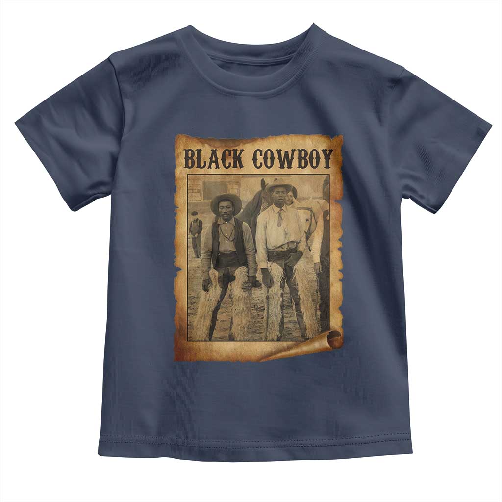 Black Cowboys Toddler T Shirt Vintage African American Western Black History - Wonder Print Shop