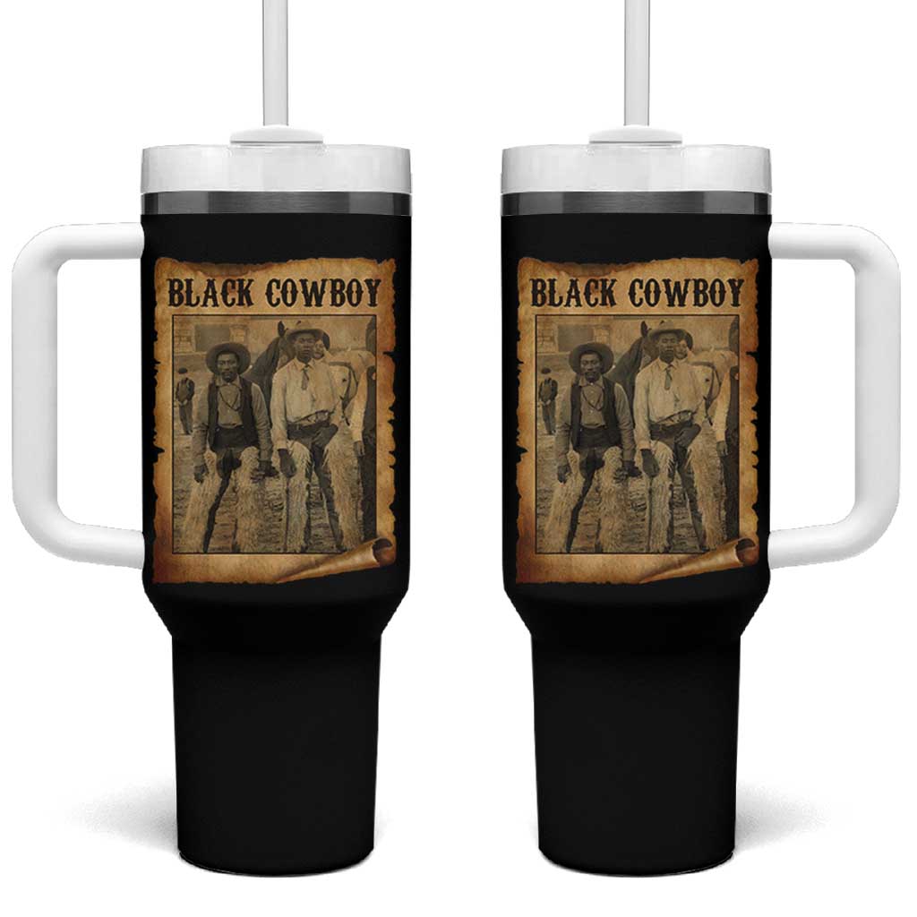Black Cowboys Tumbler With Handle Vintage African American Western Black History - Wonder Print Shop