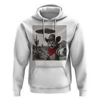 Vintage UFO Cowboy Cat Hoodie Retro 90s Western Rodeo Kitten Cat Selfie With Alien UFO - Wonder Print Shop