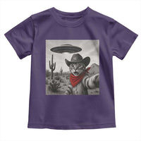 Vintage UFO Cowboy Cat Toddler T Shirt Retro 90s Western Rodeo Kitten Cat Selfie With Alien UFO - Wonder Print Shop