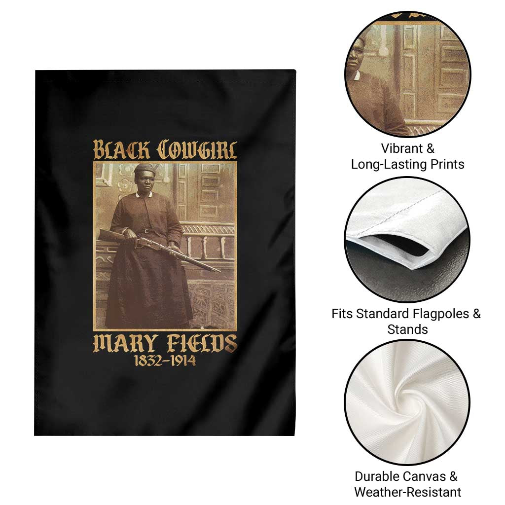 Mary Fields Black Cowgirl Garden Flag Vintage African American Western Black History - Wonder Print Shop
