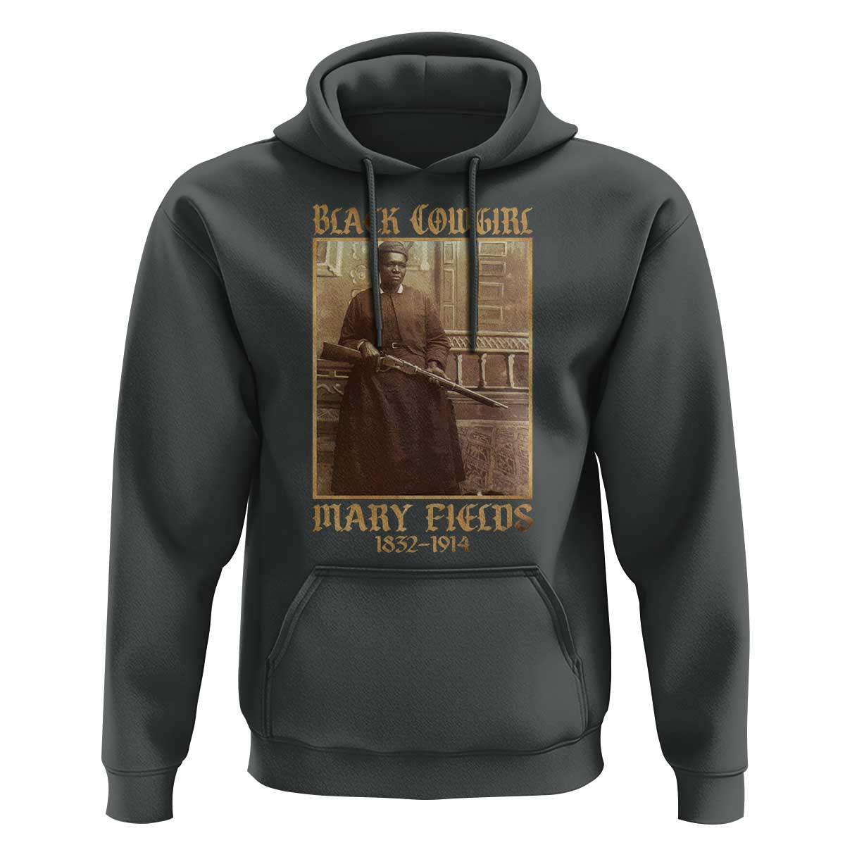 Mary Fields Black Cowgirl Hoodie Vintage African American Western Black History - Wonder Print Shop