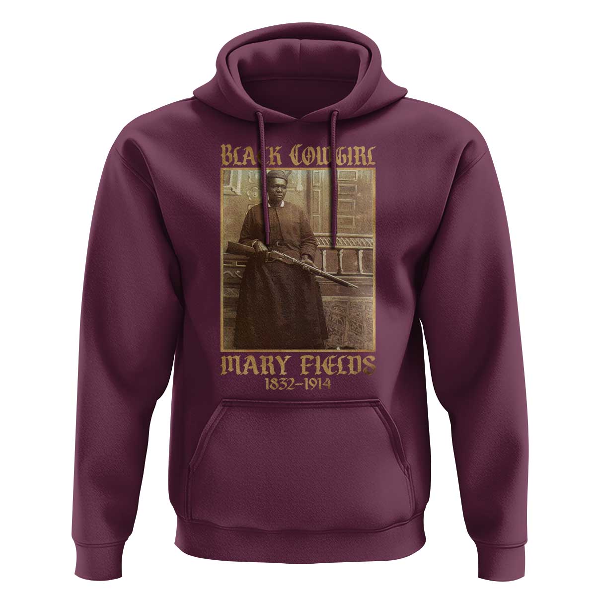 Mary Fields Black Cowgirl Hoodie Vintage African American Western Black History - Wonder Print Shop