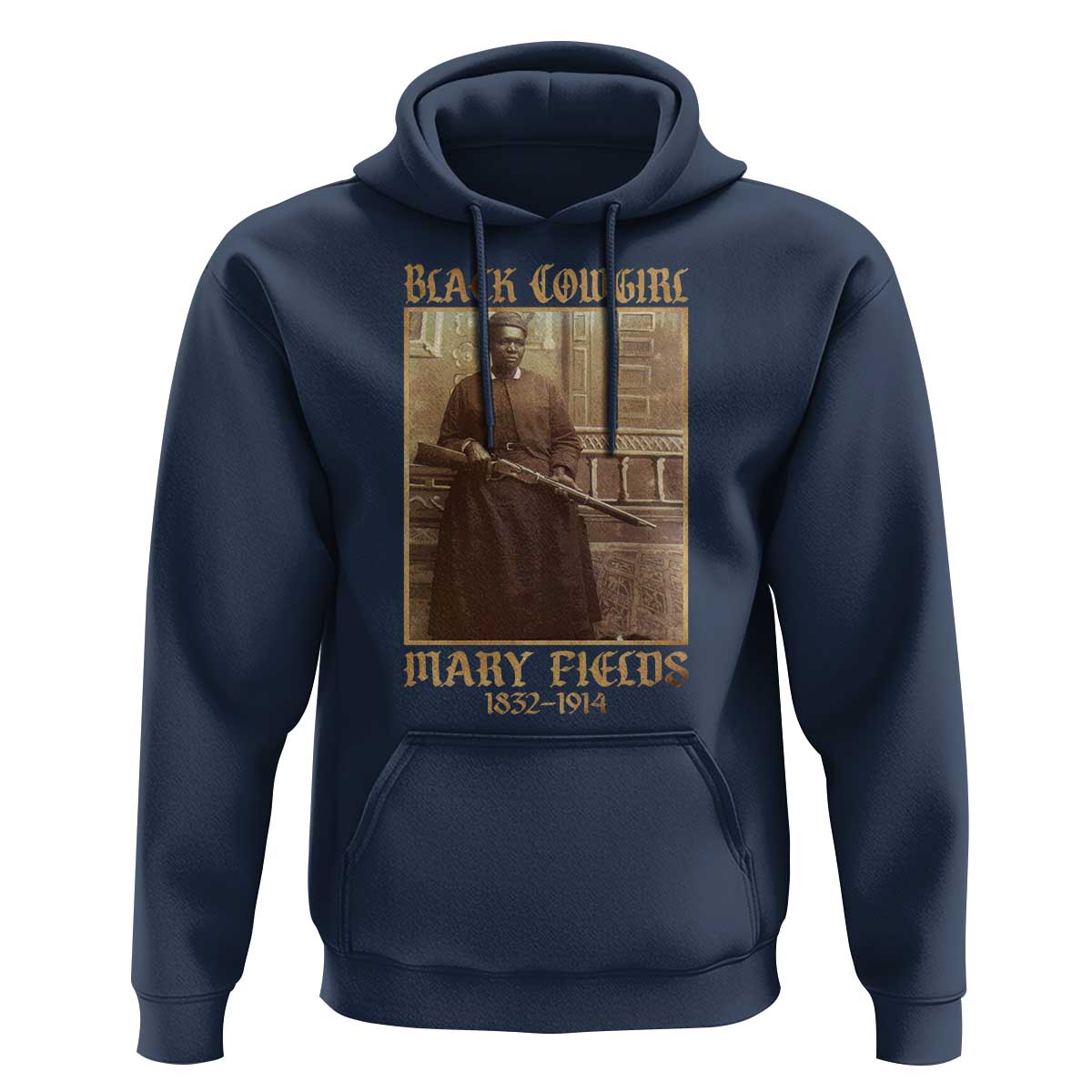 Mary Fields Black Cowgirl Hoodie Vintage African American Western Black History - Wonder Print Shop