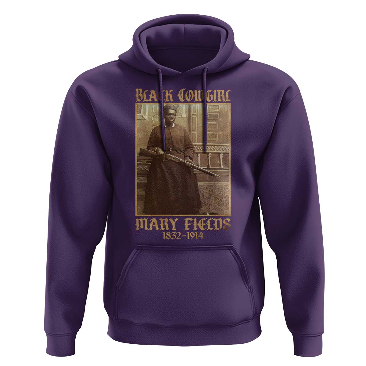 Mary Fields Black Cowgirl Hoodie Vintage African American Western Black History - Wonder Print Shop