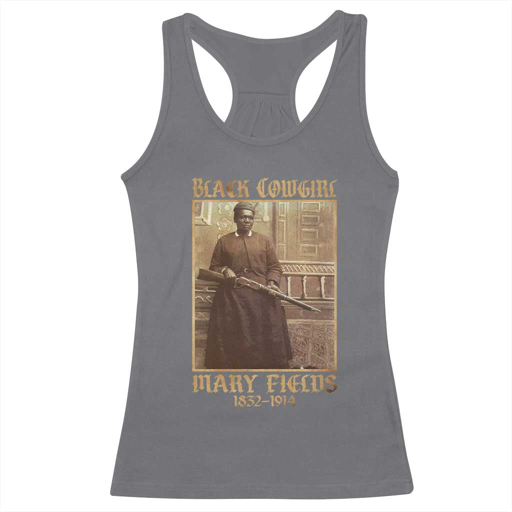 Mary Fields Black Cowgirl Racerback Tank Top Vintage African American Western Black History - Wonder Print Shop