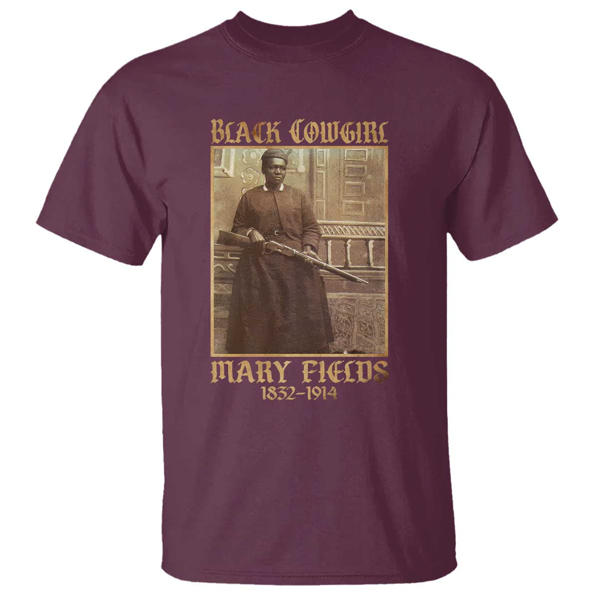 Mary Fields Black Cowgirl T Shirt Vintage African American Western Black History - Wonder Print Shop